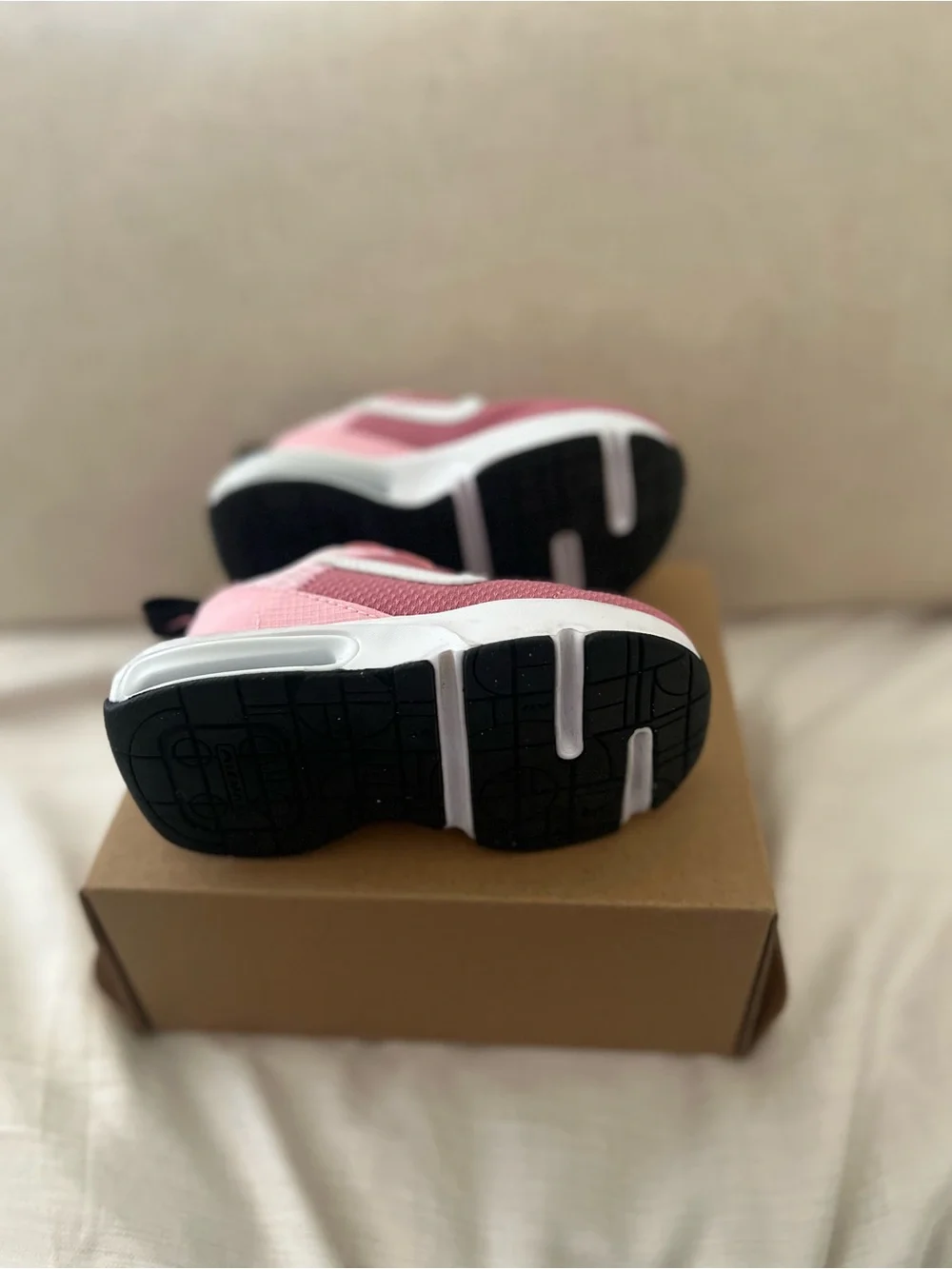 Nike Kids Pink Mesh Air-Style Sneakers with White Swoosh